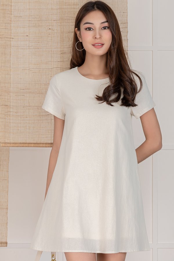 Anderson Dress Cream Linen