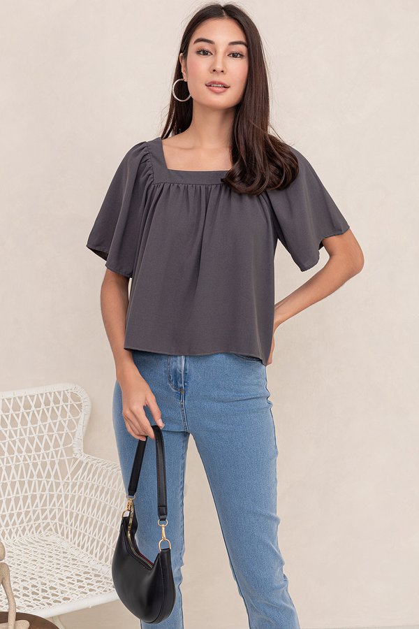 Mae Top Dark Grey