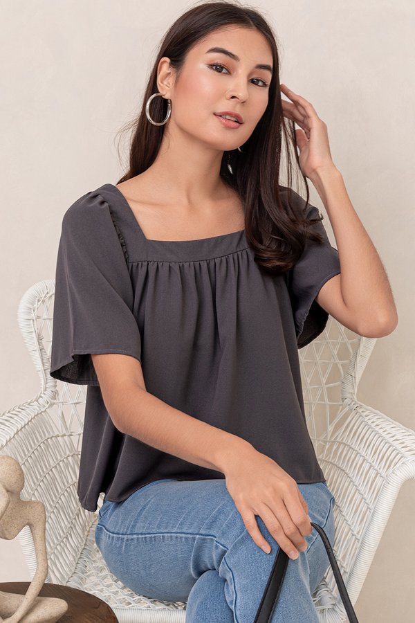 Mae Top Dark Grey