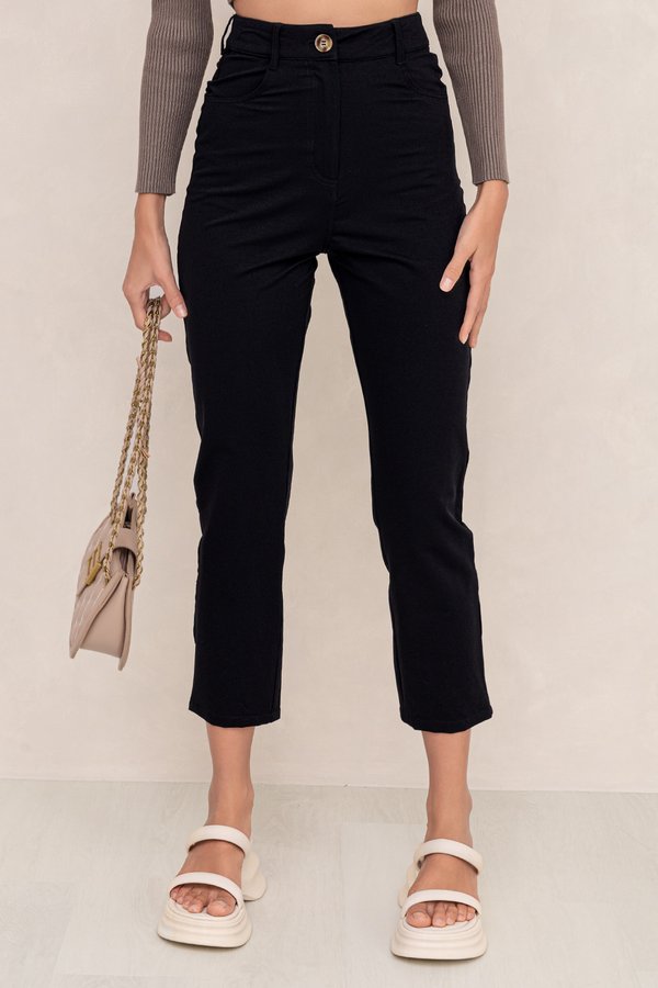 Angela Denim Pants Black