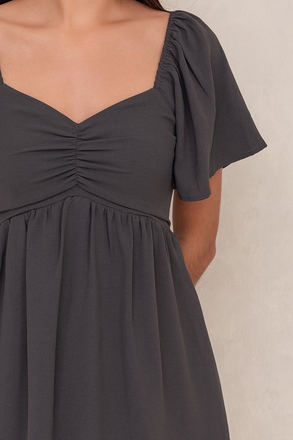 Mia Romper Dress Dark Grey