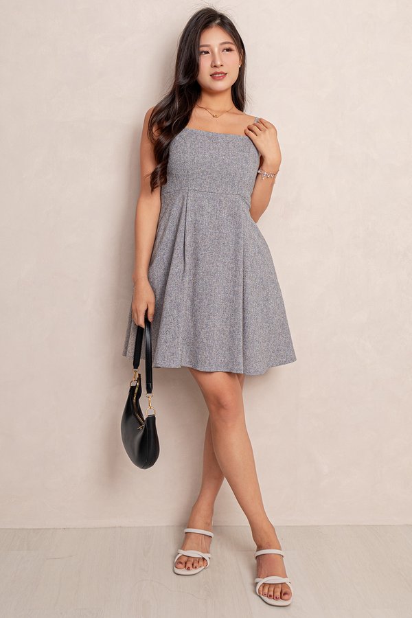 Brianna Romper Dress Grey