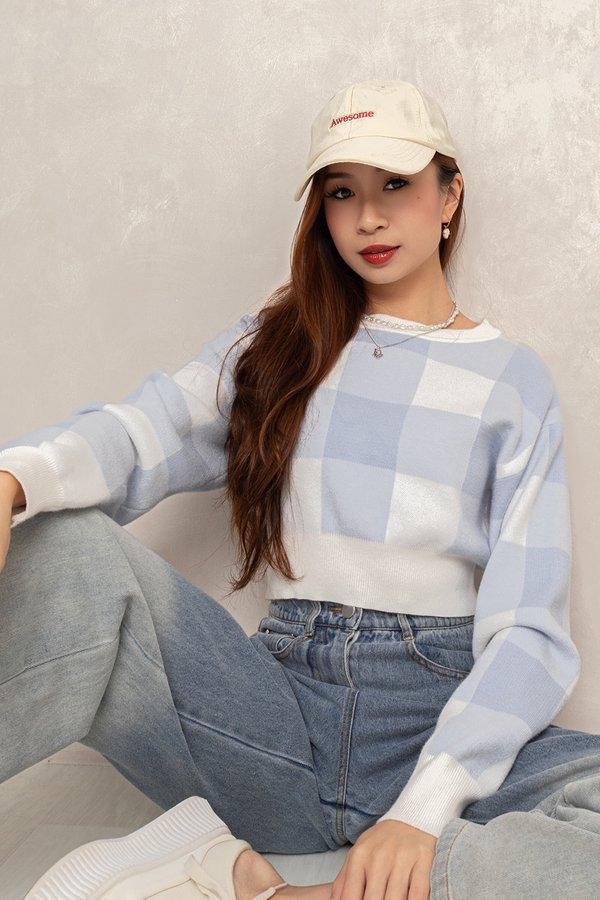 Blair Knit Top Baby Blue