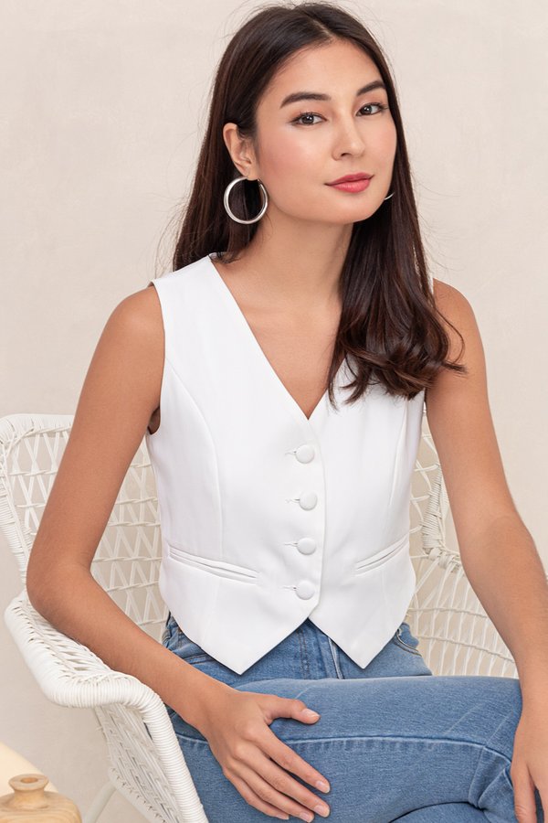 Ember Vest Top White