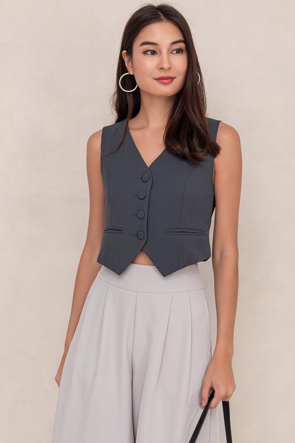 Ember Vest Top Gunmetal