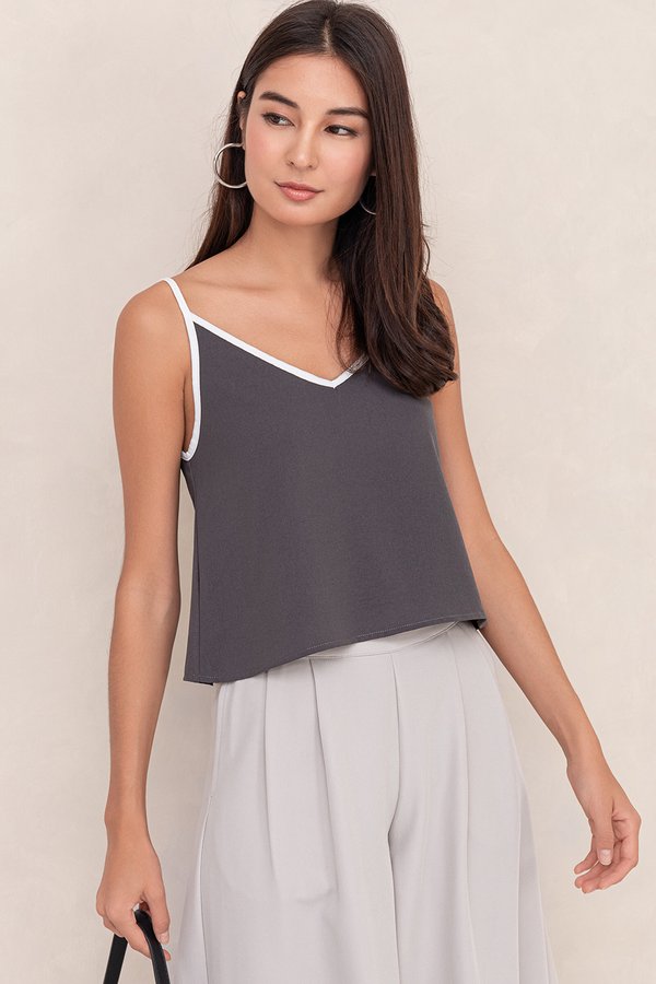 Nikita Outline Top Dark Grey