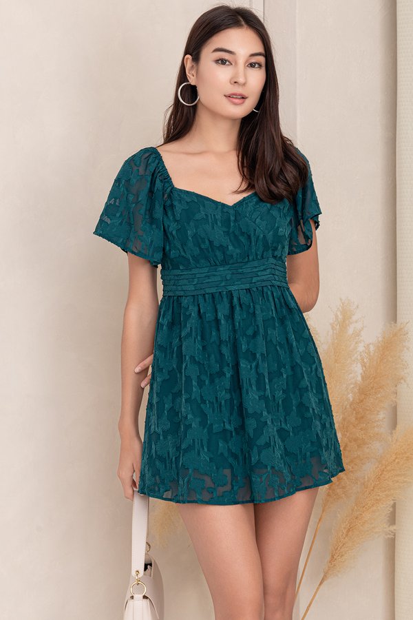 Rowan Romper Dress Dark Green