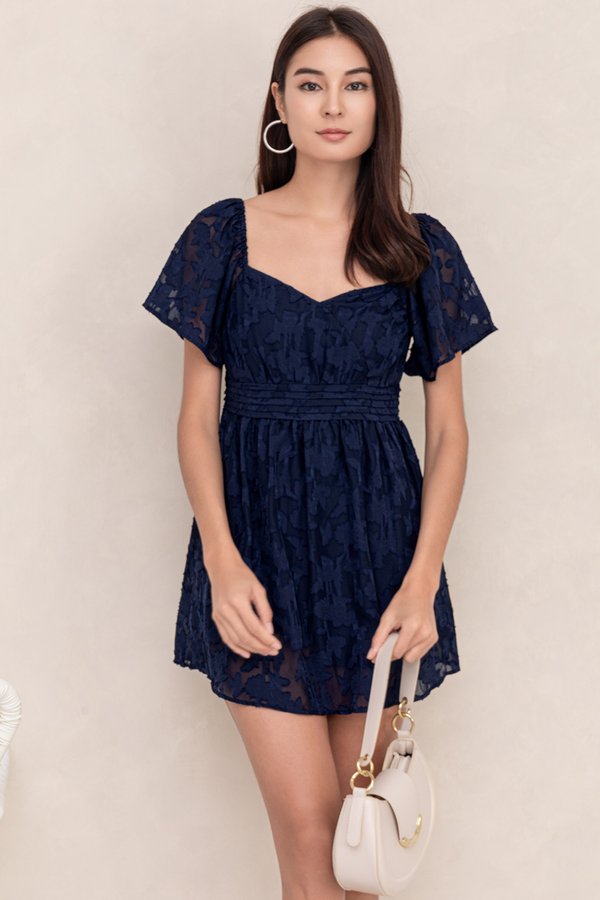 Rowan Romper Dress Navy