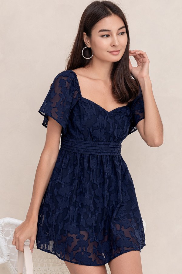 Rowan Romper Dress Navy