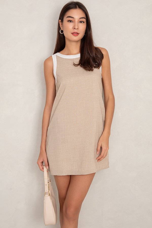 Vera Tweed Dress Sand