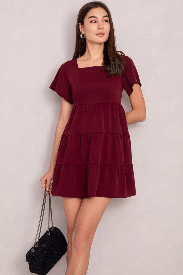 Adair Dress Maroon