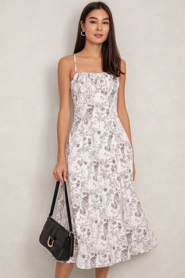 Aletta Dress Grey Porcelain