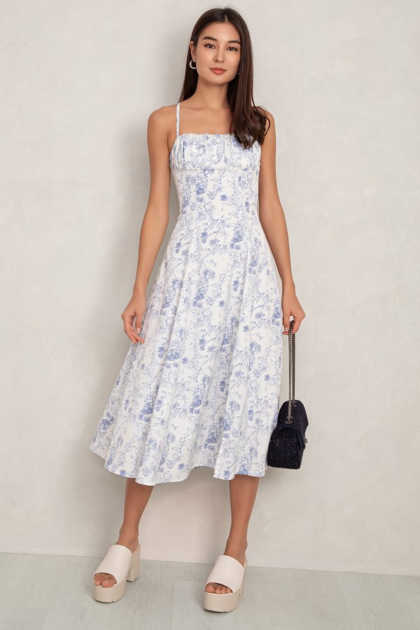 Aletta Dress Blue Porcelain