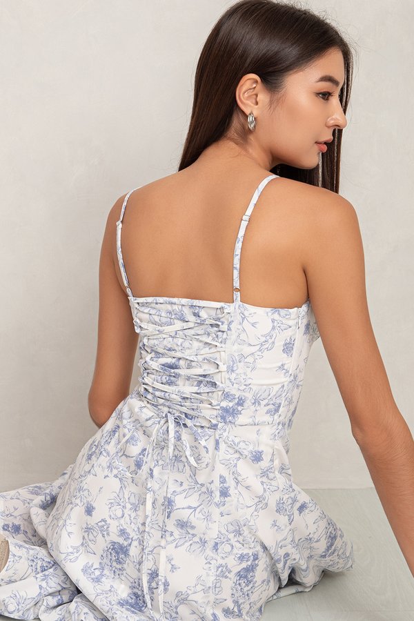 Aletta Dress Blue Porcelain