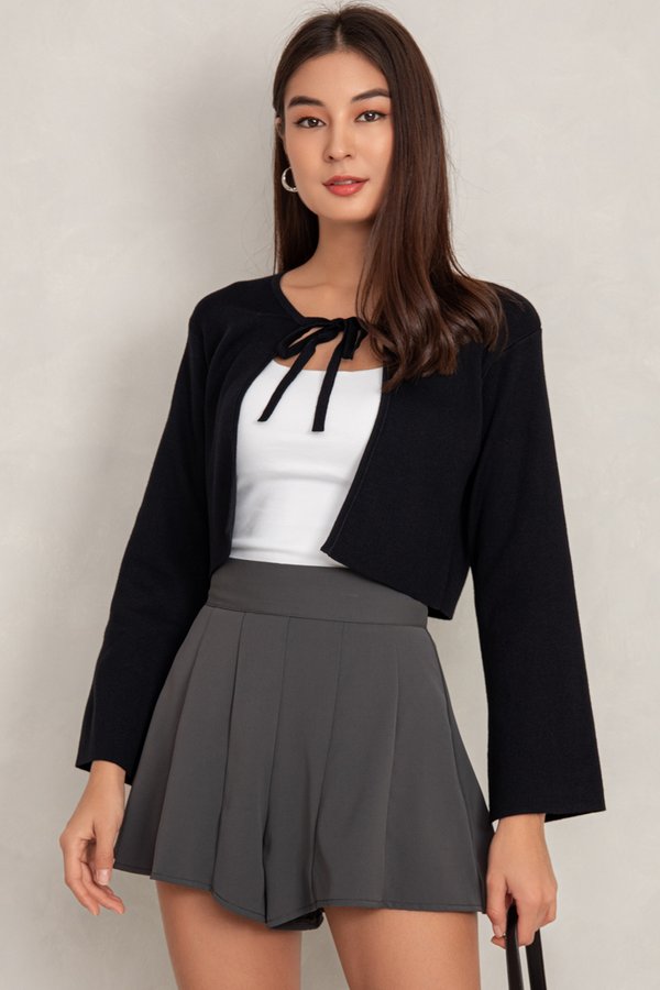 Ravenna Tie Cardi Black