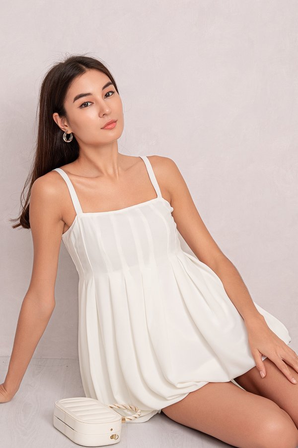 Vesper Romper Dress White