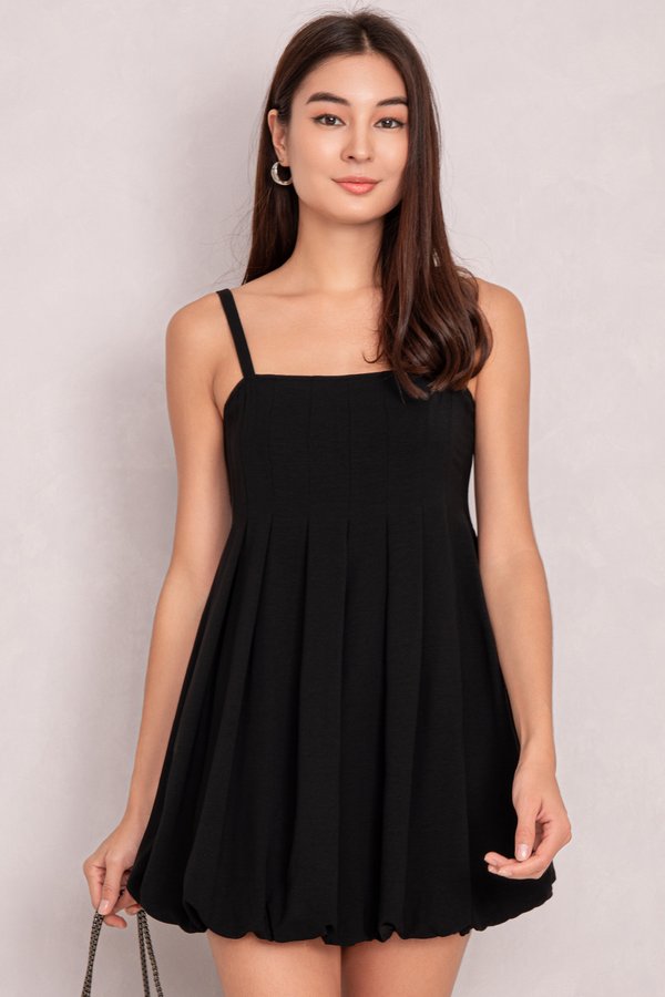 Vesper Romper Dress Black