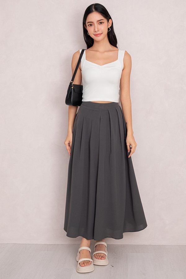 Kayden Midi Skirt Dark Grey