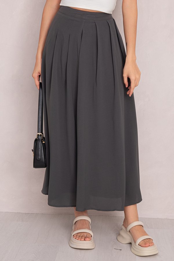 Kayden Midi Skirt Dark Grey