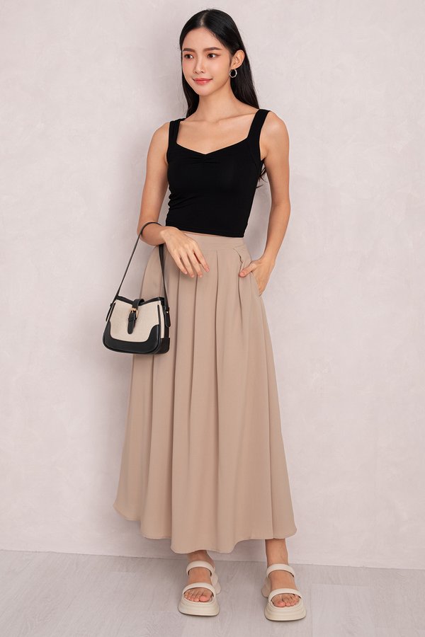 Kayden Midi Skirt Sand