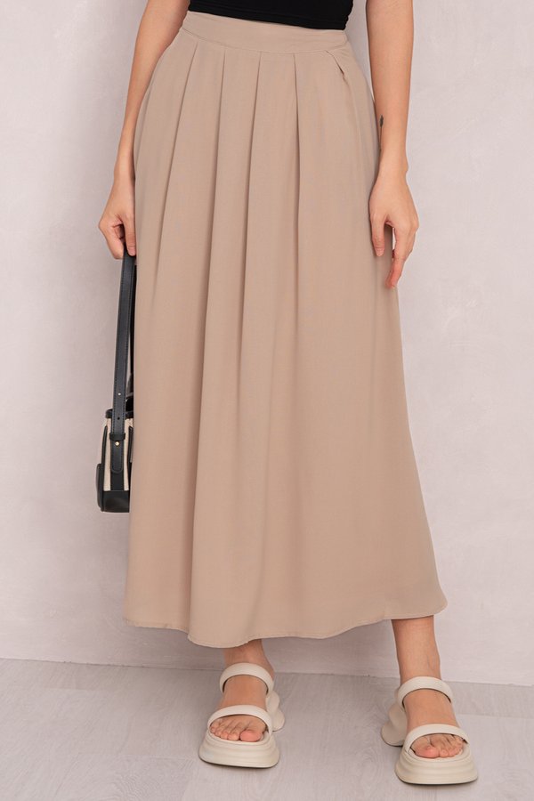 Kayden Midi Skirt Sand