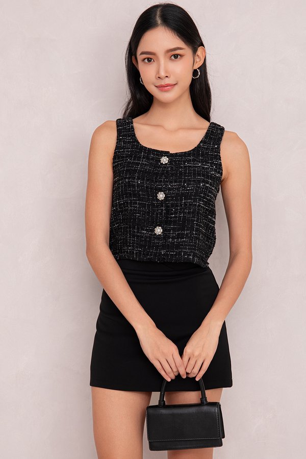 Charlotte Vest Top Black