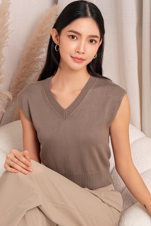 Nellie Knit Top Wood