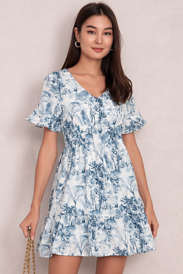 Savita Dress Blue Rainforest