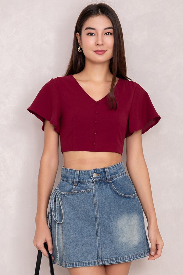 Xenia Top Maroon