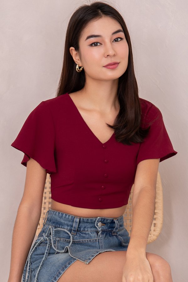 Xenia Top Maroon