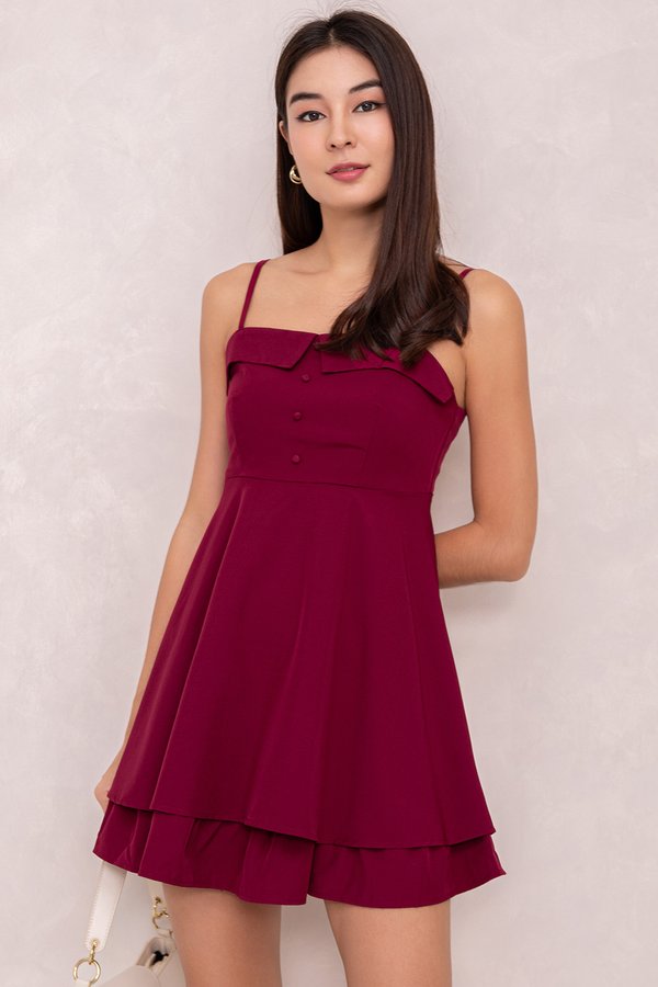 Stormi Dress Maroon