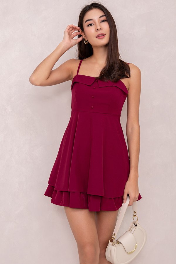 Stormi Dress Maroon