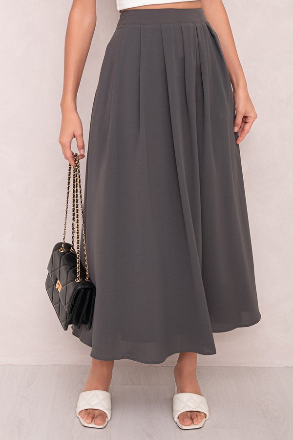 Kayden Midi Skirt Dark Grey