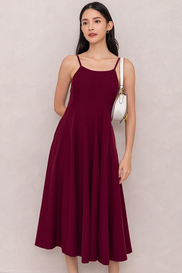 Livia Dress Maroon