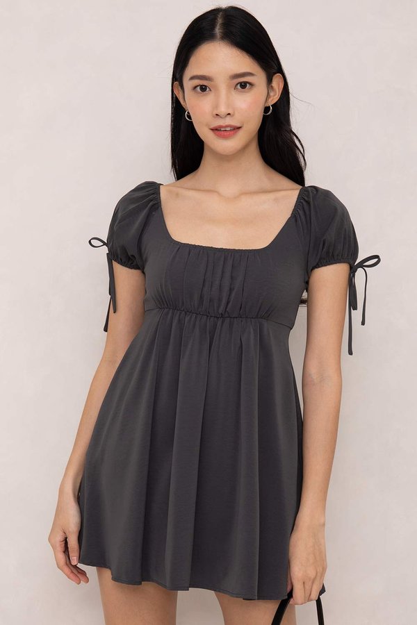 Kira Romper Dress Dark Grey