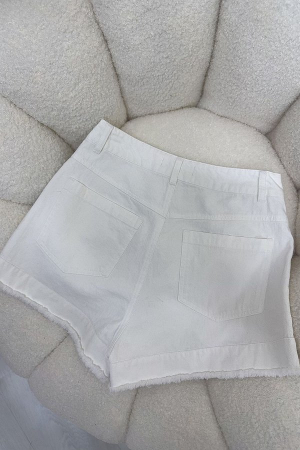 Norah Denim Shorts White