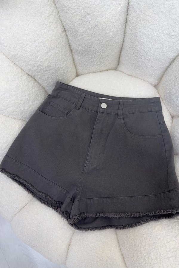 Norah Denim Shorts Ash Grey