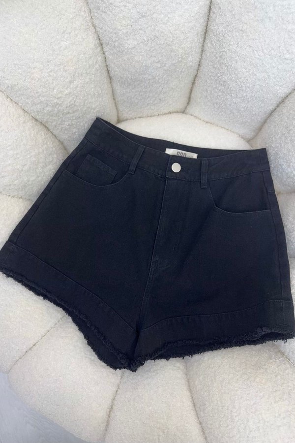 Norah Denim Shorts Black
