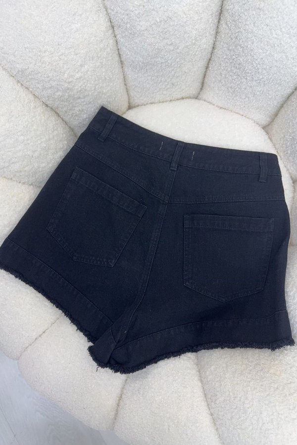 Norah Denim Shorts Black