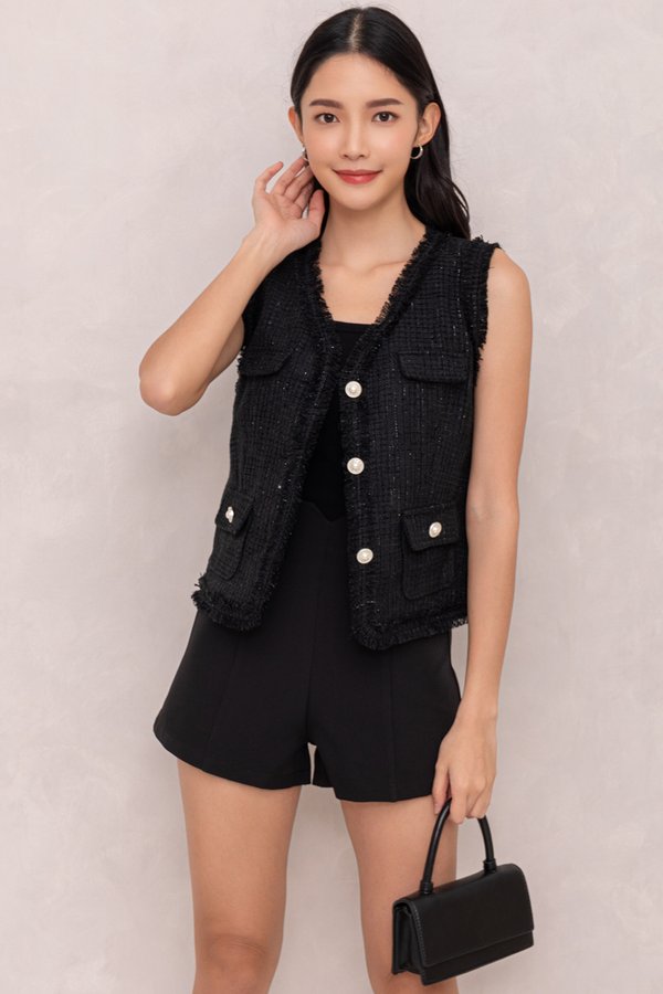 Jessica Vest Top Black