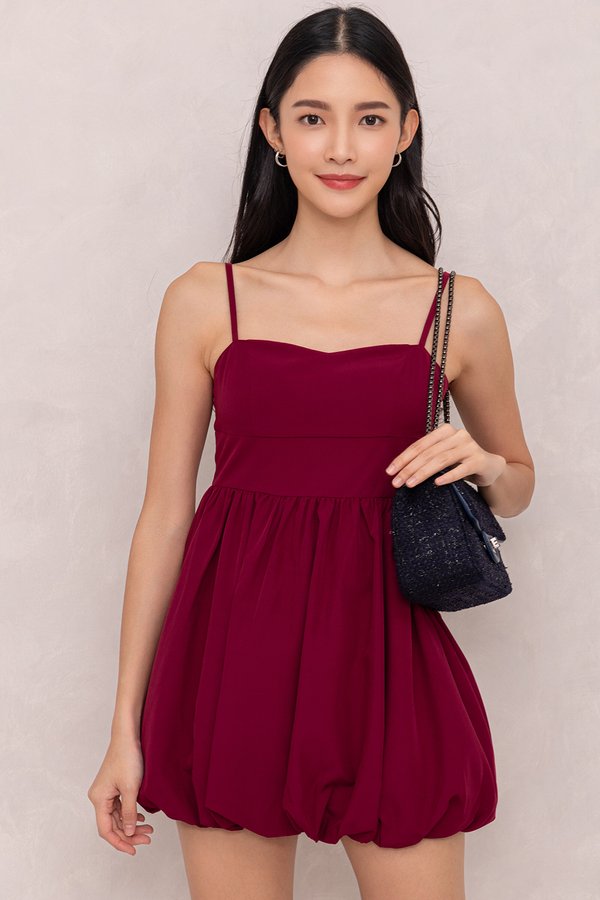 Oriana Romper Dress Wine