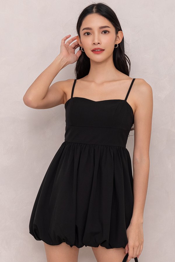 Oriana Romper Dress Black