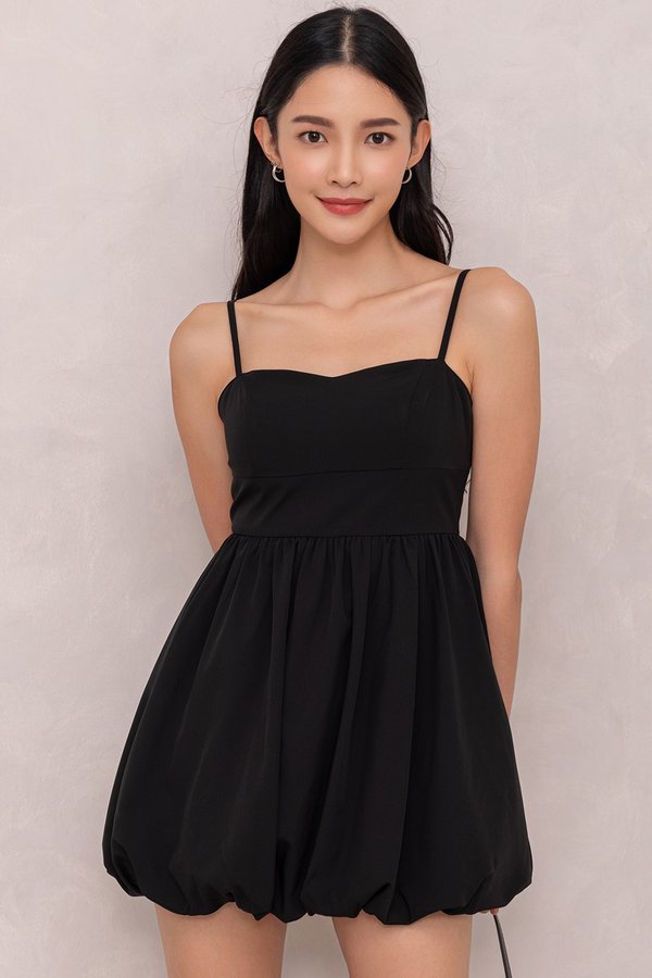 Oriana Romper Dress Black