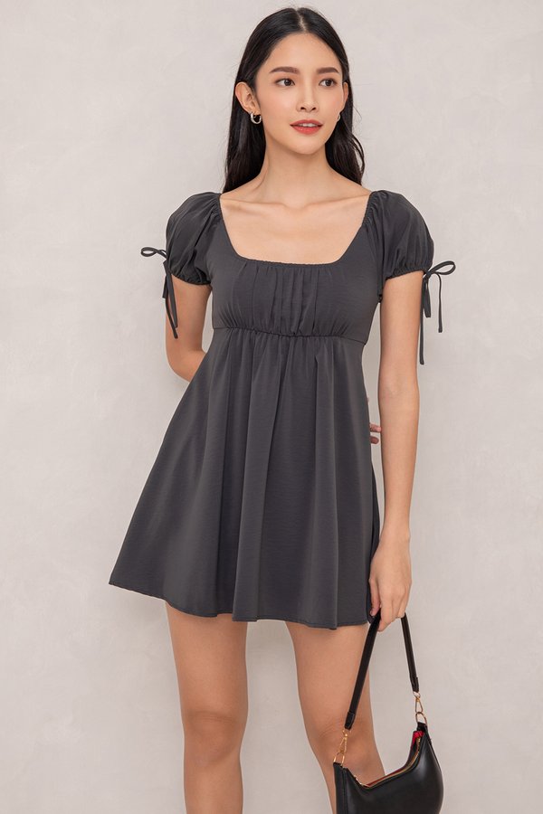 Kira Romper Dress Dark Grey