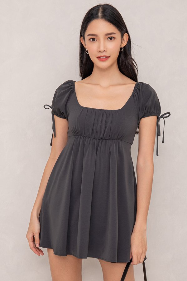 Kira Romper Dress Dark Grey