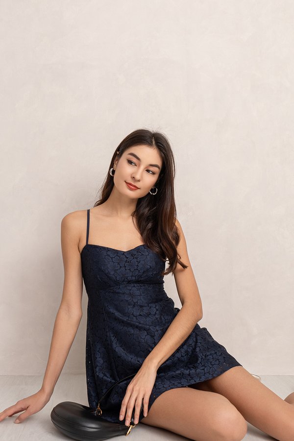 Gordia Lace Dress Navy
