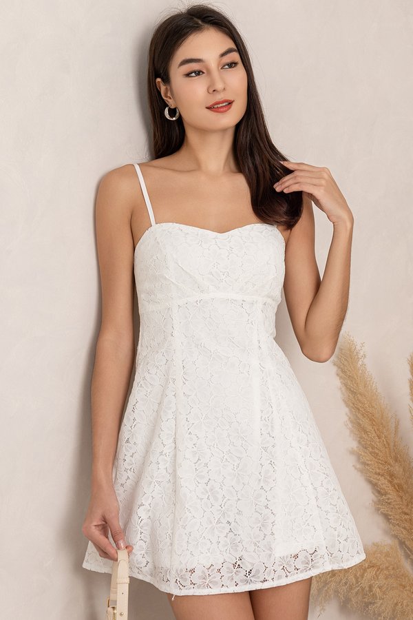Gordia Lace Dress White