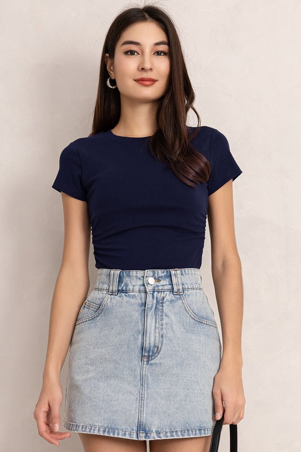 Helen Padded Top Navy *PLUSH*