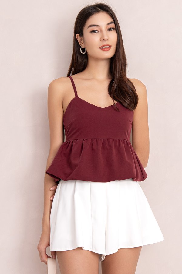 Joy Top Maroon