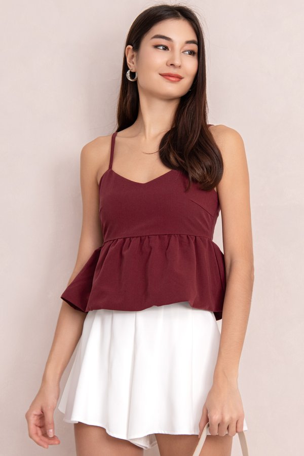 Joy Top Maroon